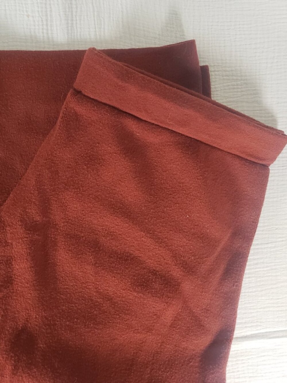 Nine West Womens 2X Pull On Pants Knit Stretch Rust Plus Size